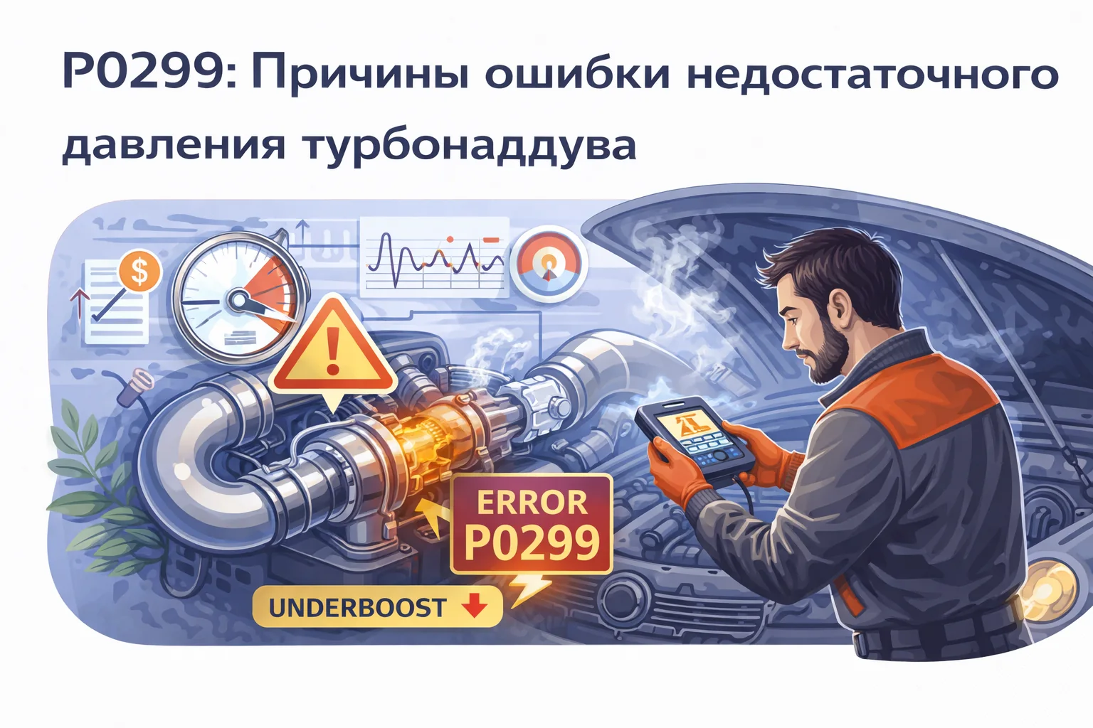 Ошибка P0299 — недостаточное давление наддува: причины и проверка
