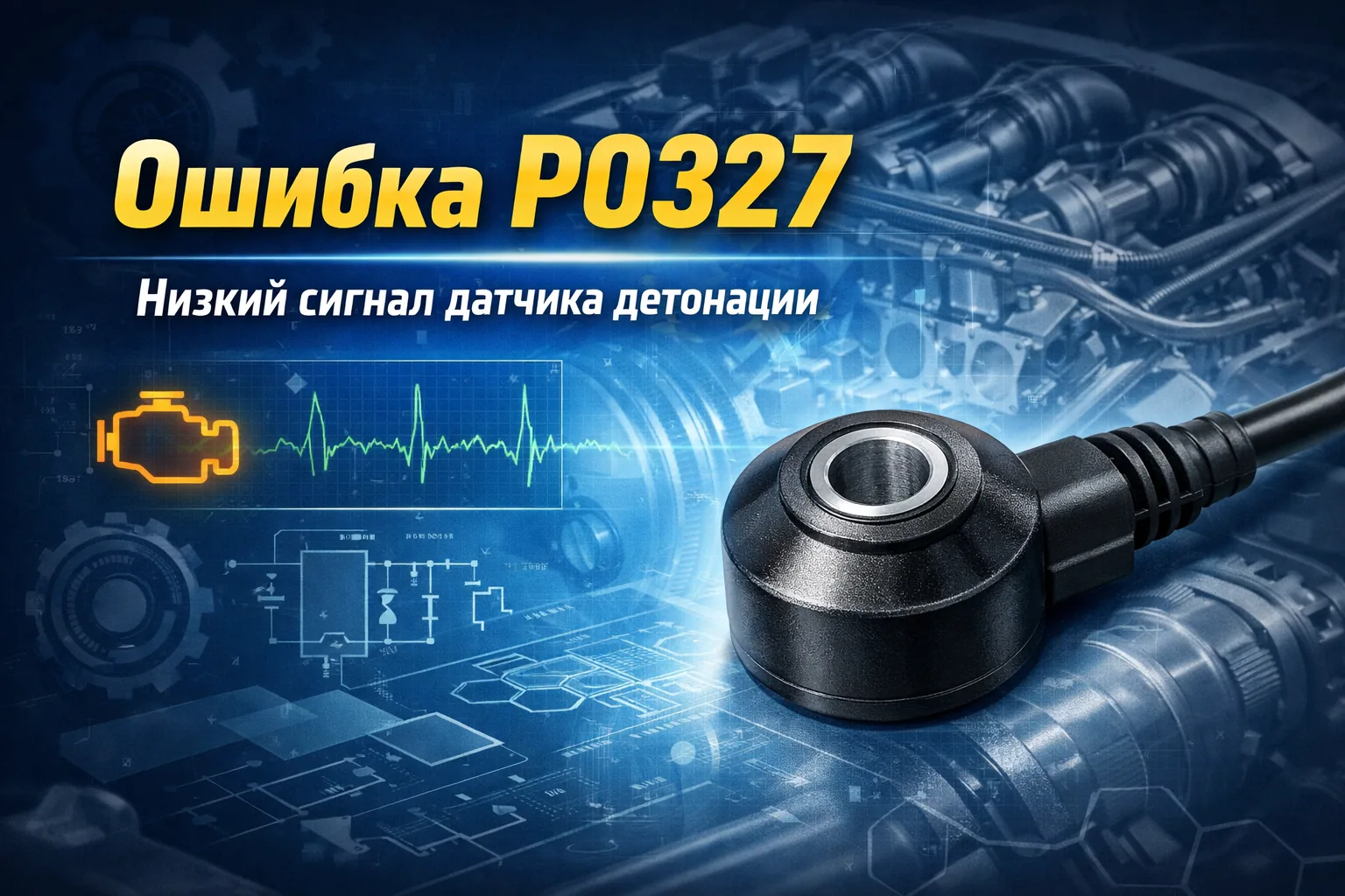Ошибка P0327 — низкий сигнал датчика детонации: почему двигатель может терять бодрость даже без звонкого стука
