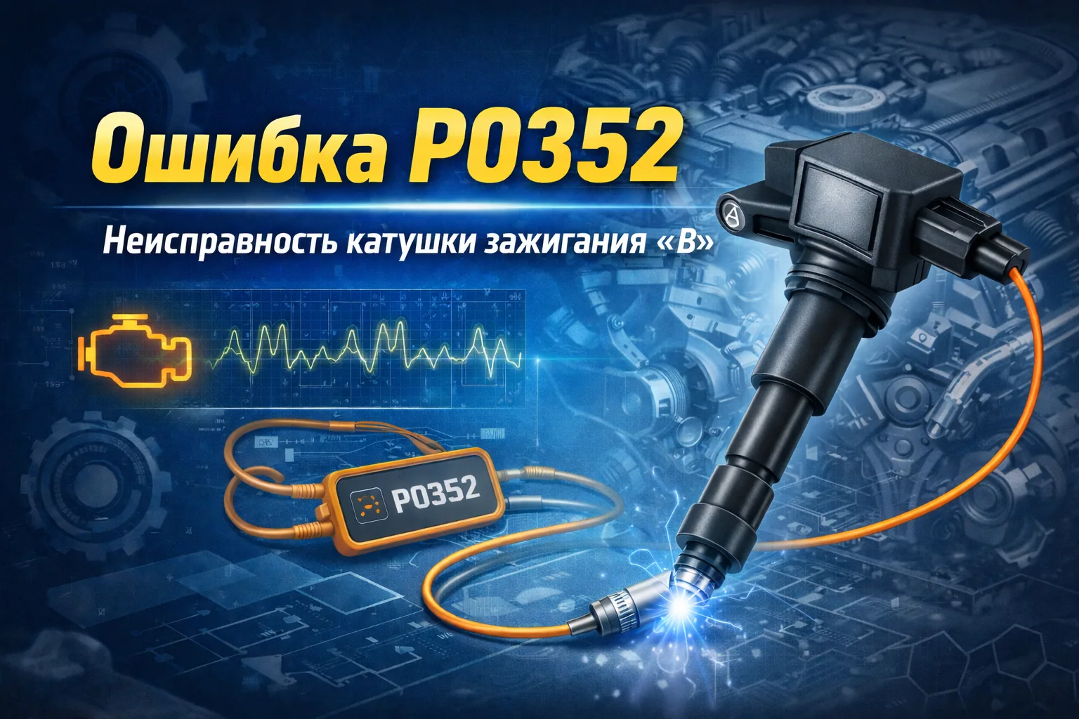 Ошибка P0352 — неисправность цепи катушки зажигания B: почему рядом с ней почти всегда стоит смотреть и пропуски зажигания