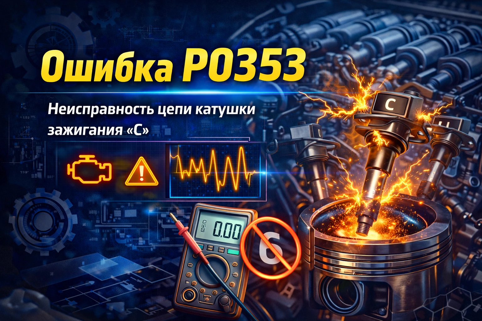 Ошибка P0353 — неисправность цепи катушки зажигания C: когда троение маскирует электрическую проблему в конкретном канале