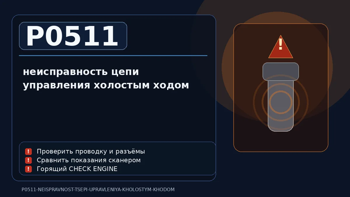 Ошибка P0511 — неисправность цепи управления холостым ходом