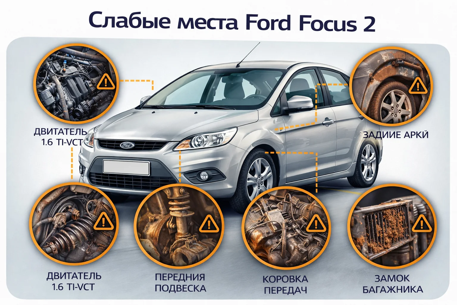 Слабые места Ford Focus 2 — на что смотреть перед покупкой и в эксплуатации