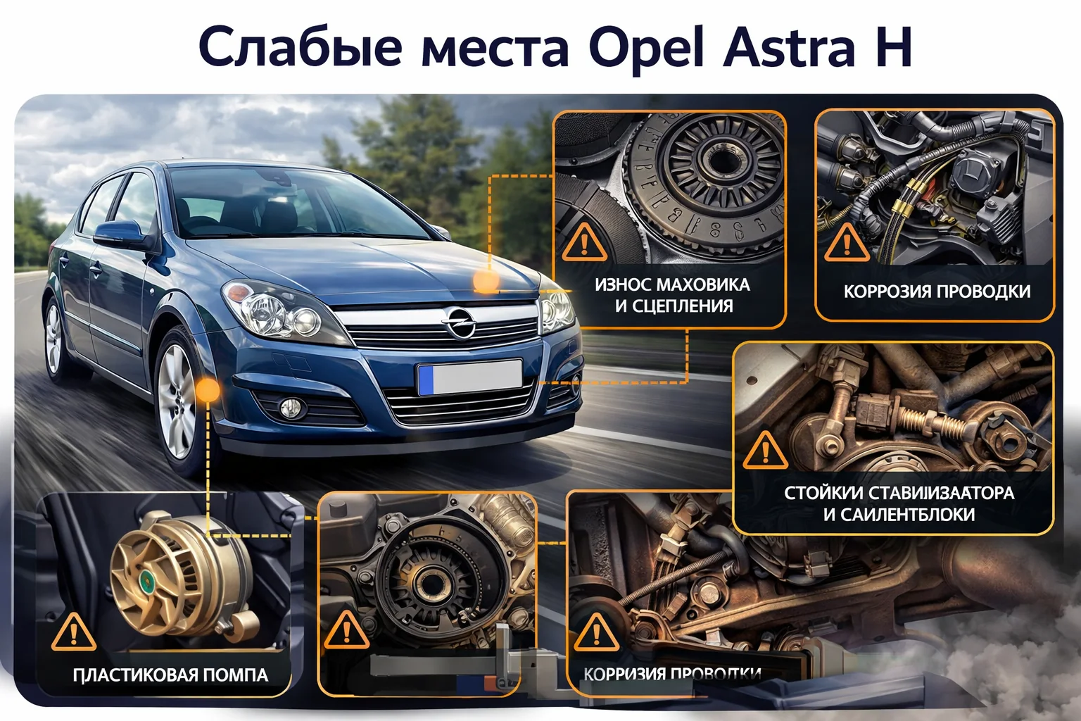 Слабые места Opel Astra H — на что обратить внимание перед покупкой и в эксплуатации